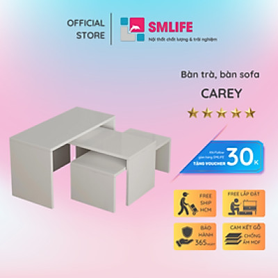 Bàn sofa phòng khách kiểu dáng thanh lịch SMLIFE Carey
