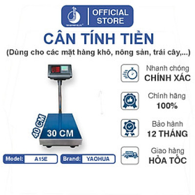 Cân Điện Tử Tính Tiền A15E - Mặt Bàn Cân 300X400MM