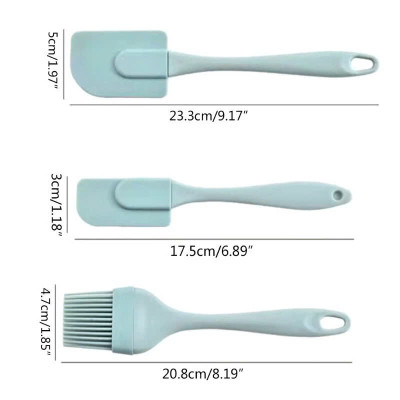 Bộ 3 dụng cụ làm bánh nấu ăn nhà bếp chất liệu silicon chịu nhiệt cao cấp