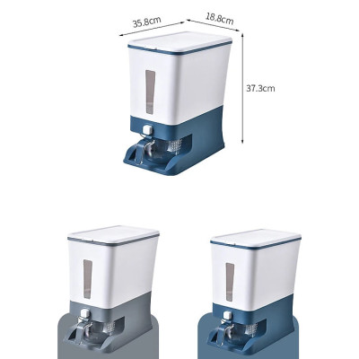 Thùng Đựng Gạo, Ngũ Cốc Thông Minh Kèm Cốc Vo Gạo Tiện Lợi