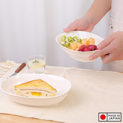 Đĩa bầu dục sâu lòng màu trắng 1.0L 