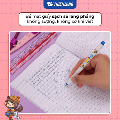 Combo 5/10 Tập học sinh chống lóa 96 trang 4 ô ly vuông 2mm 100gsm Thiên Long NB-117/AK - PB Akooland - Mẫu ngẫu nhiên