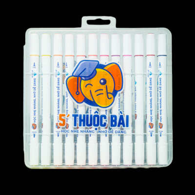 Bút Lông Màu 2 Đầu 5 Phút Thuộc Bài - Art Marker (24 màu) - bút dạ màu marker, bút lông tô màu vẽ tranh