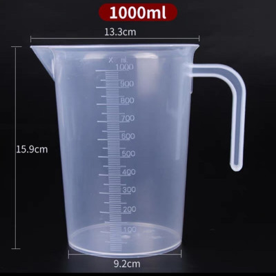 Bộ 2 Ca Đong Nhựa Có Vạch Chia Định Lượng 1 Lít