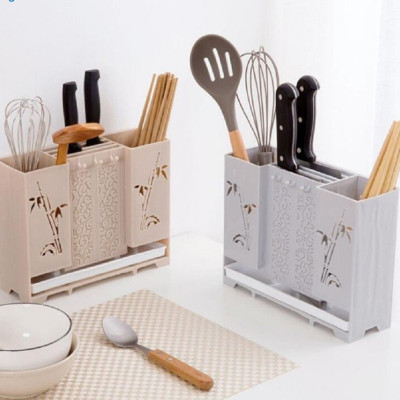 Kệ Cắm Dao Trúc Xinh : Kệ Đũa Muỗng Dán Tường , Để Bàn - Chính Hãng 