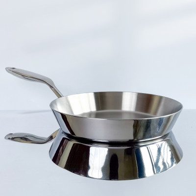 Chảo chiên rán inox 316 nguyên khối Hàn Quốc CIC68 size 20cm/24cm/26cm chống dịnh tự thân, đáy từ