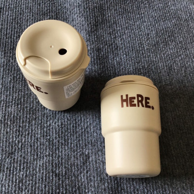 Cốc giữ nhiệt Here Inomata 320m có nắp xoay để đậy kín giữ nhiệt & đảm bảo an toàn vệ sinh - Hàng nội địa Nhật Bản |#Made in Japan|