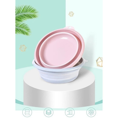 Thau nhựa gấp gọn đa năng12x35cm, giao màu ngẫu nhiên+ Tặng kèm thau gấp gọn đa năng 9x25cm - Hàng chính hãng (Giao màu ngẫu nhiên)