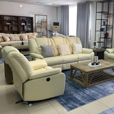 Ghế sofa đơn ngã lưng thư giãn sang trọng SMLIFE Jonathan 1C | D99 x R96 x C99cm | nâng hạ lưng ghế