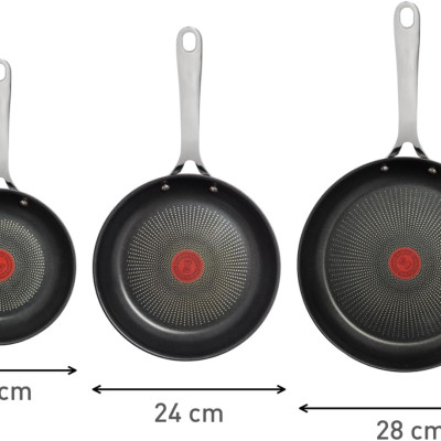 SET 3 CHẢO TEFAL JAMIE OLIVER 20-24-28CM Hàng chính hãng