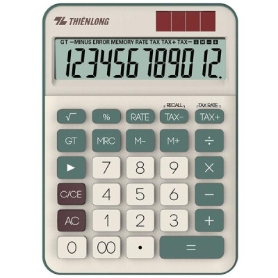 Máy Tính Văn Phòng Flexio - Thiên Long CAL-010 - Màu Xanh