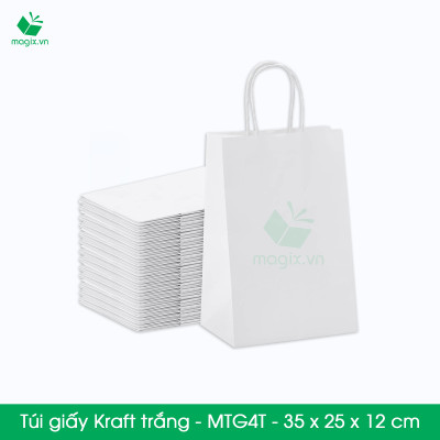 MTG4 MTG4T - 35x25x12 cm - Combo 300 túi giấy Kraft Nhật cao cấp