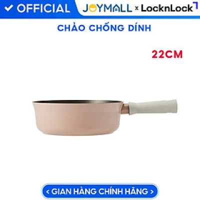 Chảo nhôm Lock&Lock chống dính Suit IH 22cm CSU1225PIK - Hàng chính hãng, dùng được bếp từ, tay cầm êm, dẫn nhiệt nhanh - JoyMall