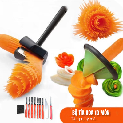  Combo 10 món dụng cụ - dao tỉa hoa quả nghệ thuật cao cấp