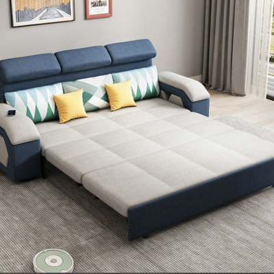 Sofa giường đa năng hộc kéo đầu bật cao cấp HGK-20 ngăn chứa đồ tiện dụng Tundo KT 2m2