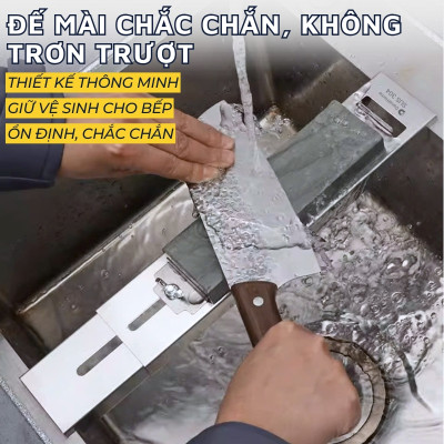 Đế kẹp đá mài dao DandiHome inox 304 gác bếp tiện lợi