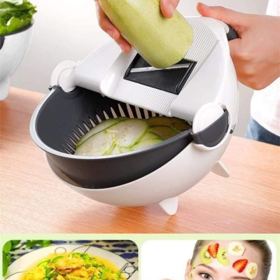 Bộ dụng cụ nạo rau củ quả đa năng 9 trong 1 kèm rổ đựng đa năng tiện dụng