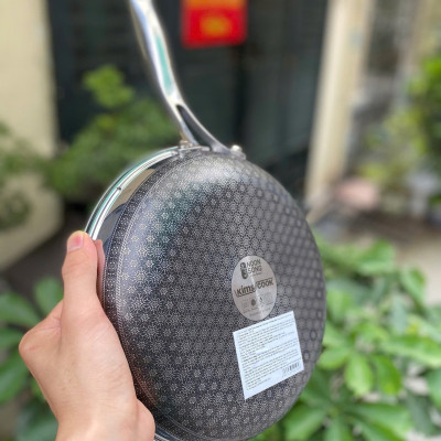 Chảo chống dính 2 mặt Inox 3 lớp đúc liền khối Blackcube Noon Song bếp từ 20/22/24/26cm