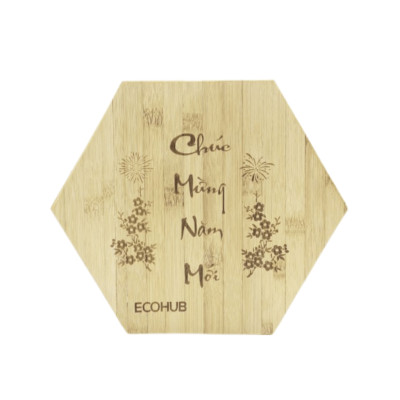 Khay mứt Tết, khay mứt bánh kẹo tết bằng tre ECOHUB có nắp đậy