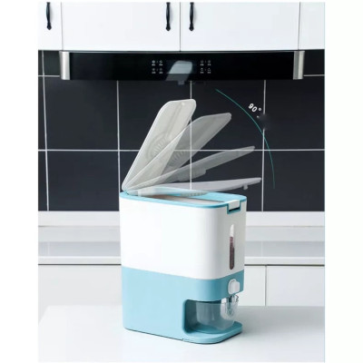 Thùng đựng gạo tiện ích 10kg Hokori Tặng kèm 5 khăn lau grofa- Hàng Chính Hãng 