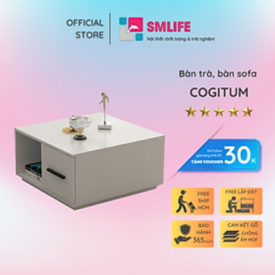 Bàn trà bằng gỗ cho phòng khách gia đình SMLIFE Cogitum