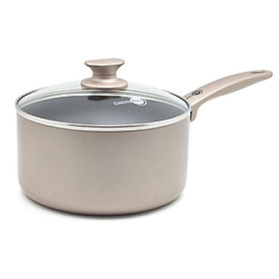 Chảo sâu lòng có nắp kính Greenpan 20cm CAMBRIDGE BRONZE CC004474-001 Hàng chính hãng