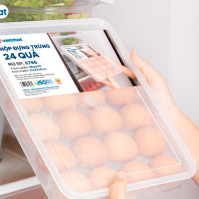 combo khay đựng trứng 24 quả có nắp đậy tiện dụng cao cấp