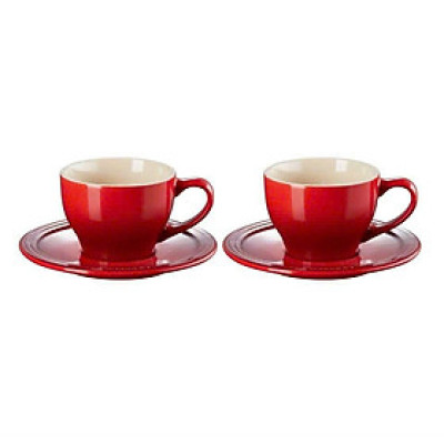 Bộ 2 tách 2 đĩa cafe Le Creuset 207ml Hàng chính hãng