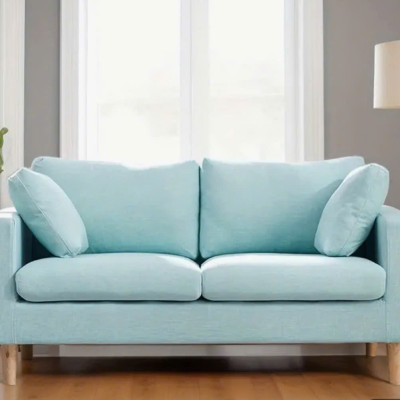 Sofa Juno Contemporary Japanese-Inspired Sofa with Storage - 2-Seater, Removable & Washable Cover, Hardwood Frame for Living Room