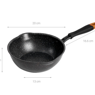 Chảo nhôm sâu lòng chống dính vân đá đáy từ 20 cm Kangaroo KG662XS - Hàng chính hãng