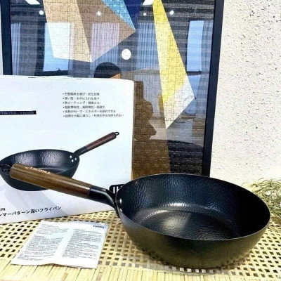 Chảo Vân Đá Chống Dính 3 Lớp Size 28cm, Chảo Chiên Ngập Dầu Sâu Lòng  - HÀNG CHÍNH HÃNG MINIIN