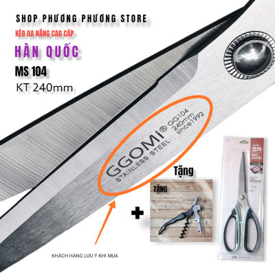 Kéo Xịn GGOMI Hàn Quốc Nhà Bếp Kéo Cắt Gà Cắt Đồ Đa Năng Cao Cấp ( Tặng Khui Hộp 3 in 1 )
