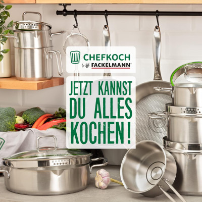 Chảo Inox FACKELMANN Chefkoch Munich Hàng chính hãng