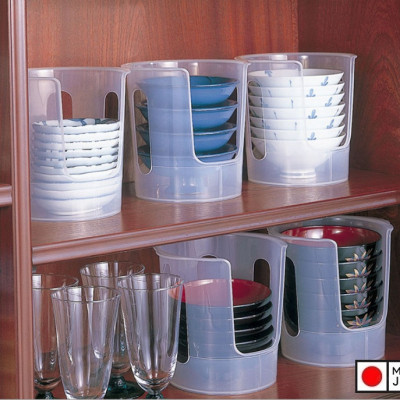 Khay đựng bát đĩa cất gọn Sanada được làm từ nhựa PP cao cấp, kết hợp hoạt chất CEM-Bio kháng khuẩn an toàn- nội địa Nhật Bản