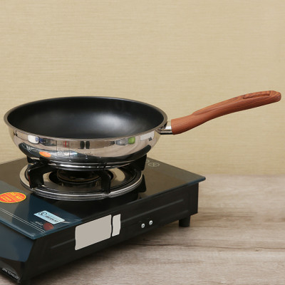 Chảo chống dính 3 đáy inox 304 Fivestar - sử dụng bếp từ - tặng 5 muỗng