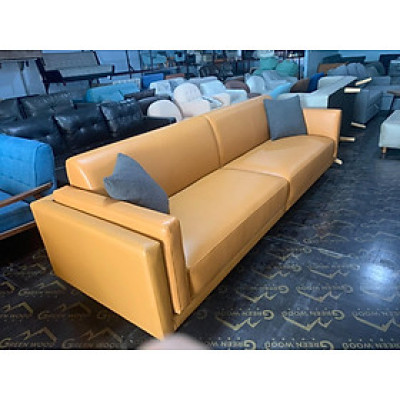 Sofa băng dài Tundo 2m8 bọc da tặng kèm 2 gối trang trí
