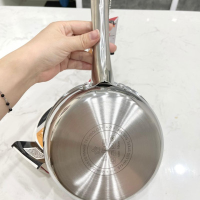 Chảo Inox 3 Lớp Liền Khối Không Chống Dính Kalpen Kazler 16cm - Hàng chính hãng