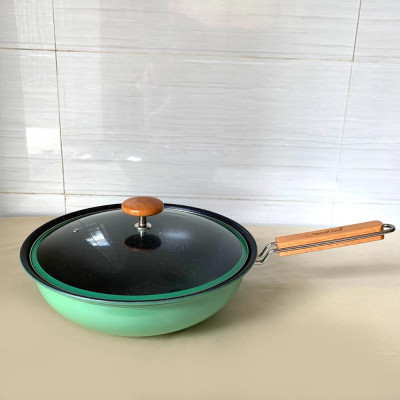 Tặng cặp nhấc nồi silicon cao cấp- Combo chảo đáy từ Seoulcook Hàn Quốc size 32cm+ chảo vuông 15x20 cm dùng được tất cả các loại bếp, kể cả bếp từ/ Induction 