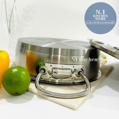 Nồi inox cao cấp Korkmaz Proline 4.5 lít thân thấp - A1170 - Hàng Chính Hãng