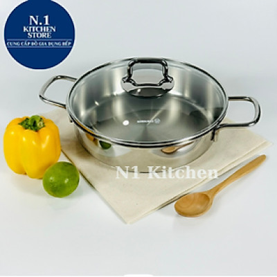 Nồi inox cao cấp Korkmaz Perla Thổ Nhĩ Kỳ ( 2.3 lít - 3 lít - 3,6 lít ) Bảo Hành 4 năm - A1833 - Hàng Chính Hãng