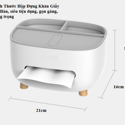 Hộp đựng khăn giấy, remote, điện thoại để bàn cao cấp, Kệ lưu trữ đồ dùng đa năng siêu tiện dụng