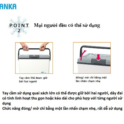 Thùng đá giữ nhiệt đa năng Sanka Master Cool, làm bằng nhựa cao cấp bền đẹp và an toàn cho thời gian sử dụng lâu dài - nội địa Nhật Bản 