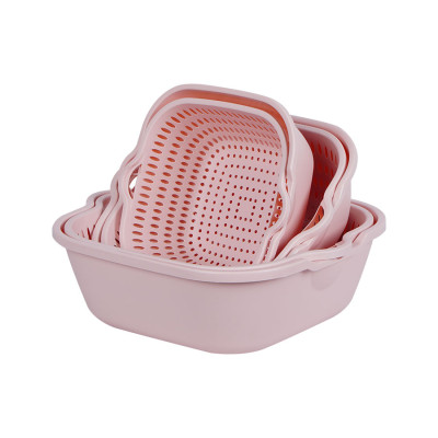 SET 3 SIZE BỘ THAU CHẬU RỔ NHỰA VIỆT NHẬT GỒM 3 RỔ 3 THAU CHẬU 