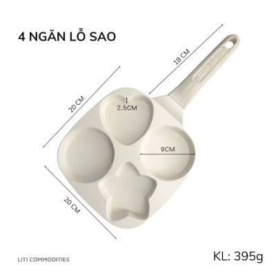 Chảo Chống Dính 4 Ngăn Nhiều Hình – Tiện Lợi Cho Bữa Sáng Gia Đình - HÀNG CHÍNH HÃNG MINIIN