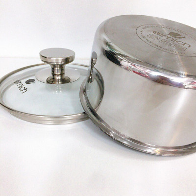 Elmich Quánh Inox 2 lớp chống dính đáy liền Tri-max EL-3783 size 14cm