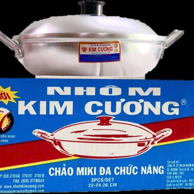 Chảo Miki Kim Cương 18, 20, 22, 24, 26, 28, 30, 32cm 