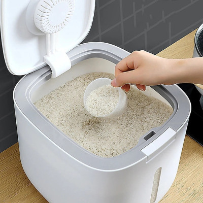 Thùng Đựng Gạo Cao Cấp MINI RICE BIN 5kg & 10kg - Thùng Đựng Gạo Nắp Đậy Thông Minh, Thiết Kế Hiện Đại & Đẹp Mắt, Chất Liệu ABS &PP An Toàn Chống Nước, Chống Ẩm Mốc, Mối Mọt - Hàng Nhập Khẩu