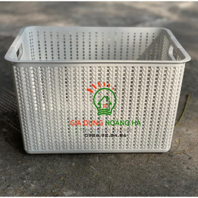 COMBO 3 RỔ ĐAN CHỮ NHẬT NHỰA VIỆT NHẬT CAO CẤP 3 KÍCH CỠ ĐỰNG ĐỒ DÙNG ĐA NĂNG