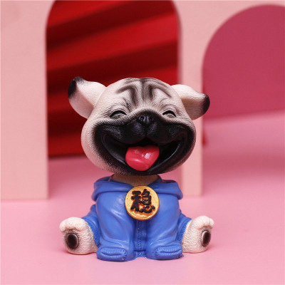 Mô Hình Tượng Trang Trí Chó Mặc Áo Hoodie Lắc Lắc Đầu - Art House