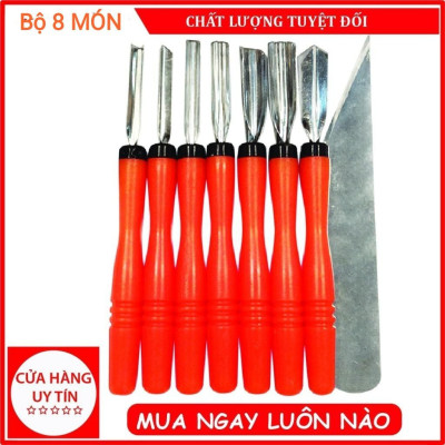 ( HÀNG CAO CẤP ) Bộ 8 & Bộ 9 món dụng cụ - dao tỉa hoa quả nghệ thuật 